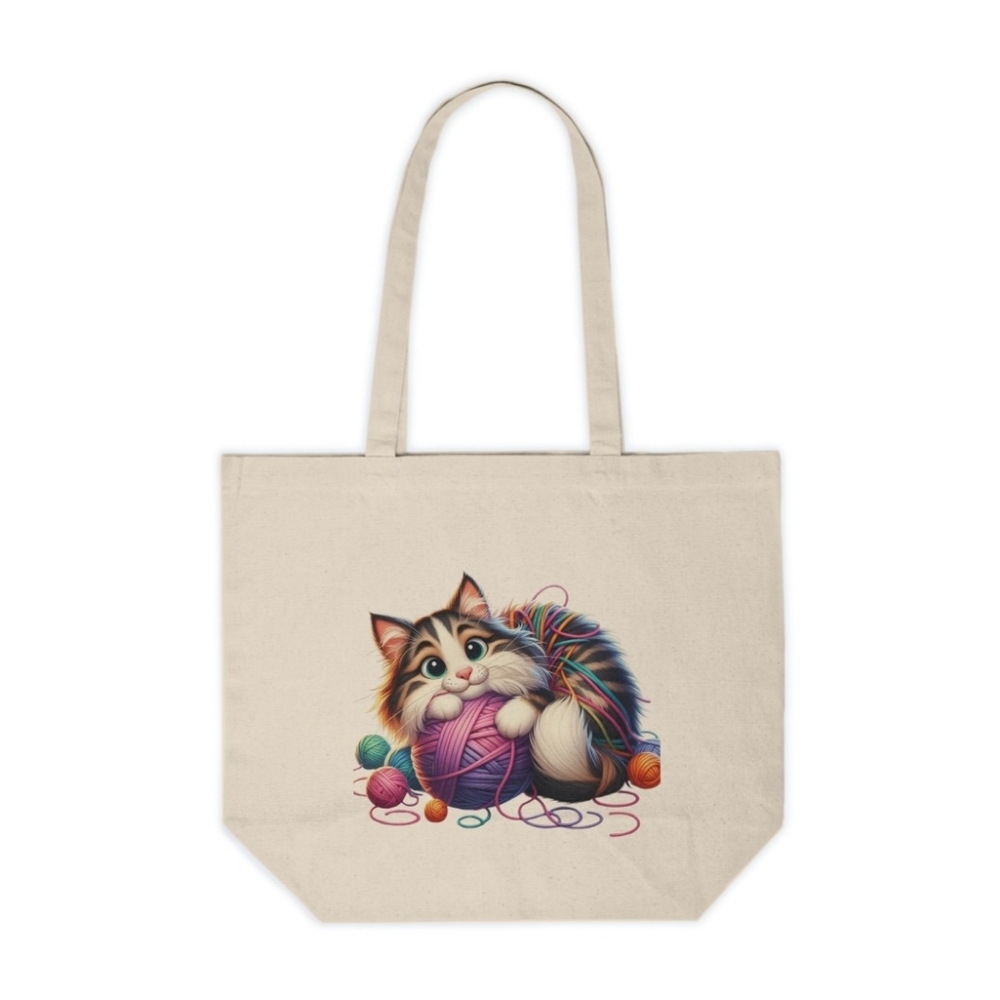 Cat In A Ball of Yarn Custom Tote Bag